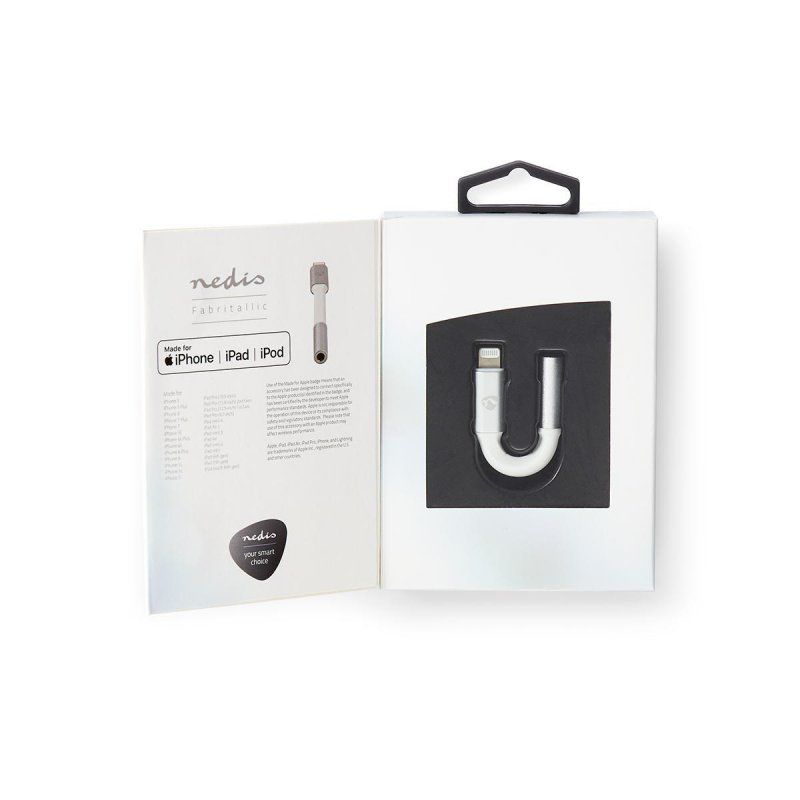Nedis CCTB39950AL015 mobile phone cable Aluminium Apple 30-pin 3.5mm