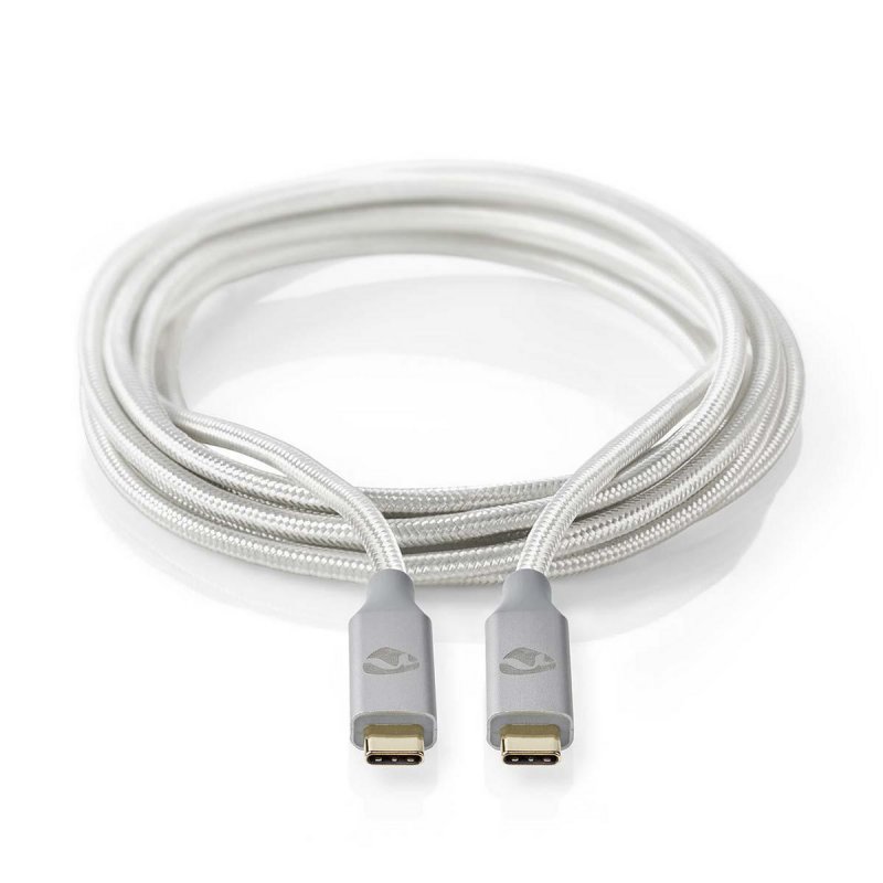Nedis CCTB64020AL10 USB cable 1 m USB4 Gen 2x2 USB C Silver