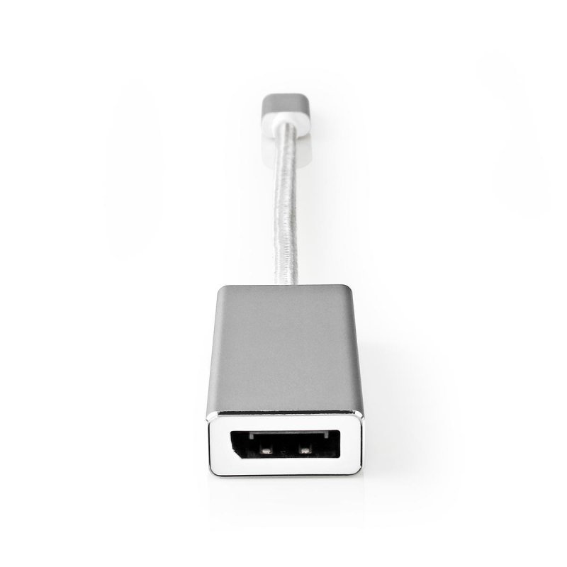 Nedis CCTB64450AL02 câble vidéo et adaptateur 0,2 m USB Type-C DisplayPort Argent