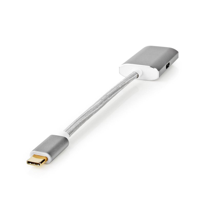 Nedis CCTB64480AL02 câble vidéo et adaptateur 0,2 m USB Type-C DisplayPort Argent