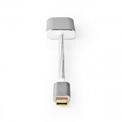 Nedis USB-Adapter | USB 3.2 Gen 1 | USB-C™ Stecker | Mini DisplayPort Buchse | 0.20 m | rund | Vergoldet | Geflochten 