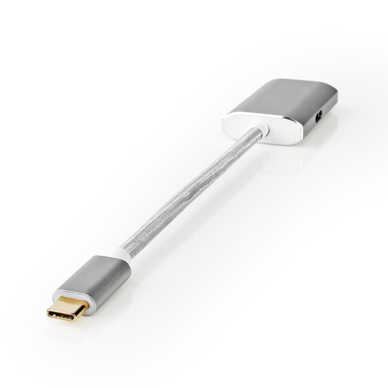 Nedis CCTB64580AL02 câble vidéo et adaptateur 0,2 m USB Type-C Mini DisplayPort Argent