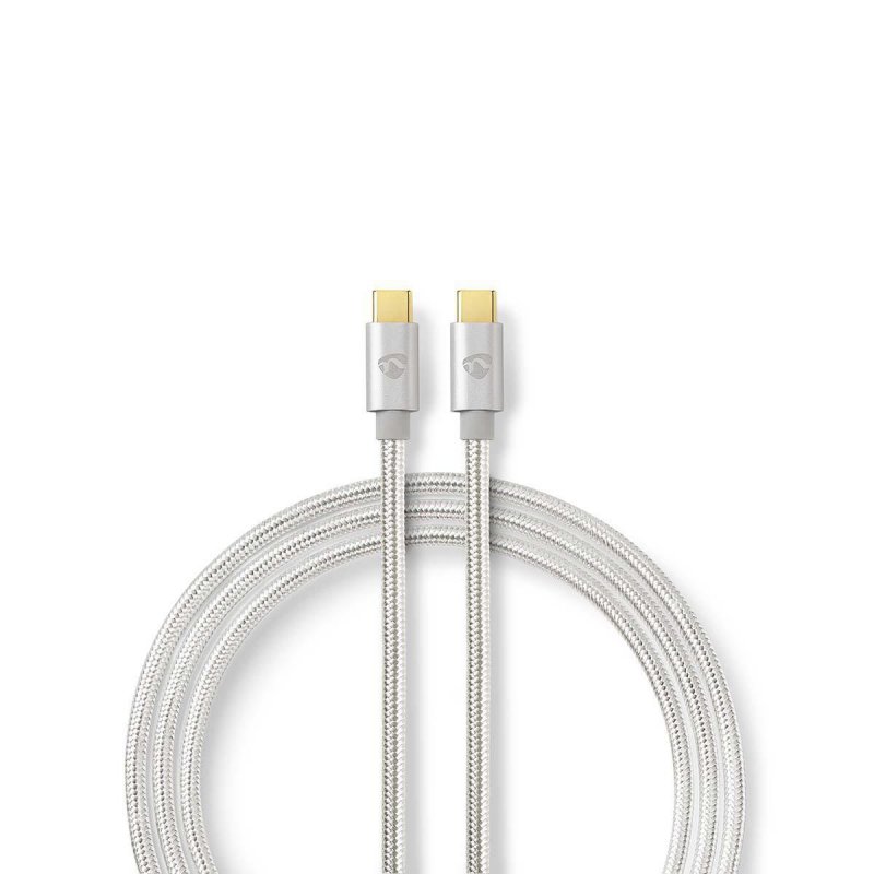 Nedis USB-Kabel | USB 3.2 Gen 2 | USB-C™ Stecker | USB-C™ | 4K@60Hz | 10 Gbps | Vergoldet | 1.00 m | rund | Geflocht