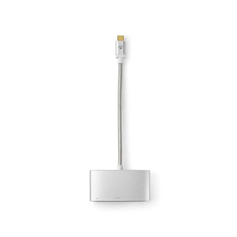Nedis CCTB64765AL02 câble vidéo et adaptateur 0,2 m USB Type-C HDMI Argent
