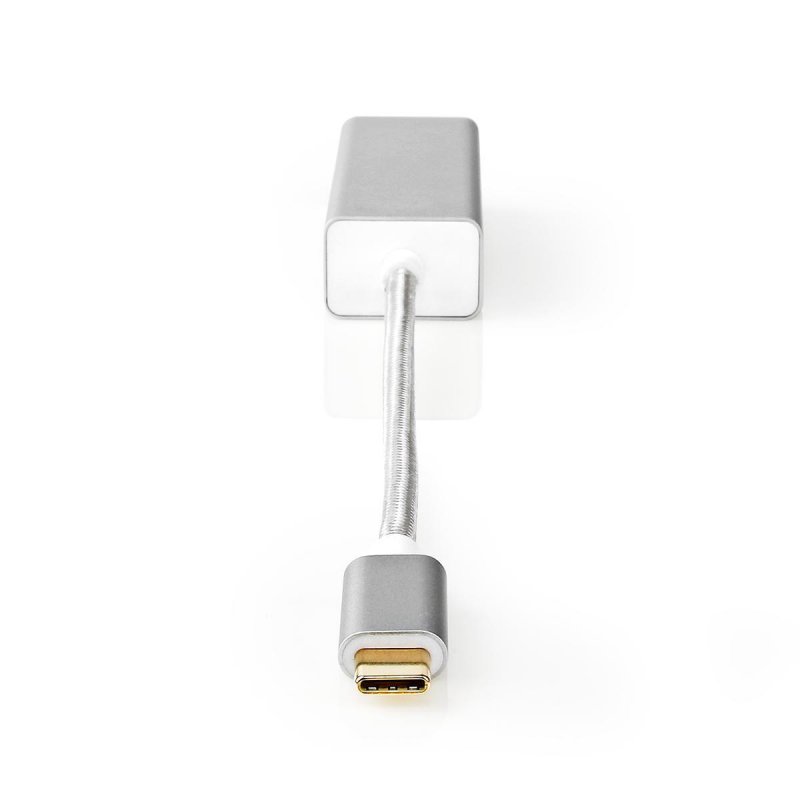 Nedis USB-Adapter | USB 3.2 Gen 1 | USB-C™ Stecker | RJ45 Buchse | 1 Gbps | 0.20 m | Rund | Vergoldet | Geflochten / N