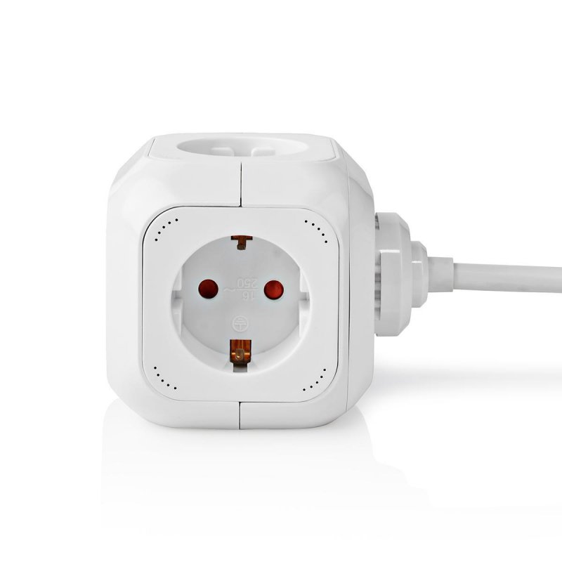 Nedis EXSOC415UFWT power extension 1.5 m 2 AC outlet(s) Indoor White