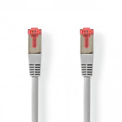 Nedis Cat 6 Kabel | RJ45 Stecker | RJ45 Stecker | S/FTP | 15.0 m | rund | PVC | Grau | Aufhänger