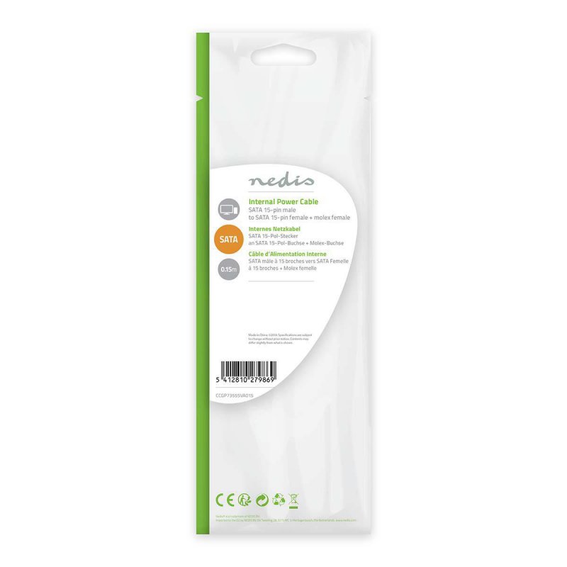 Nedis CCGP73555VA015 internal power cable 0.15 m