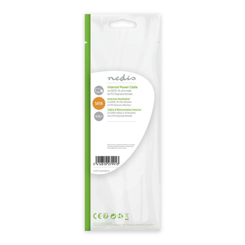 Nedis CCGP74205VA015 internal power cable 0.15 m