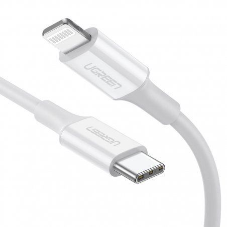 Ugreen 10493 USB cable 1 m USB C USB C/Lightning White