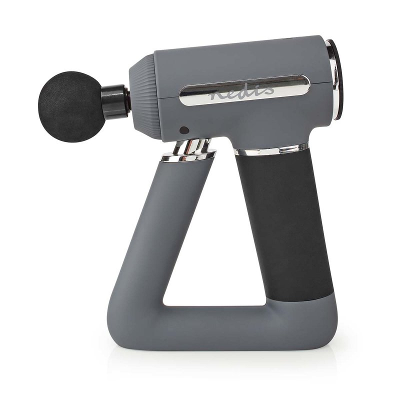 Nedis Sport-Massagepistole 6 Massagemodi | Eingebauter Lithium Ion Akku | Wiederaufladbar | USB-Kabel | Grau