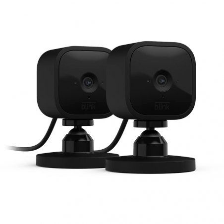 Amazon Blink Mini 2-Kameras (Black) - 1080p-HD-Video, Nachtsicht, Alexa, schwarz