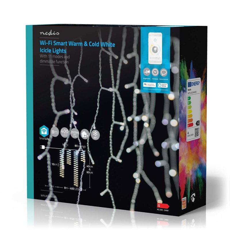 Nedis WIFILXC04W400 decoration lighting Light decoration chain White 400 lamp(s) LED 3.67 W G