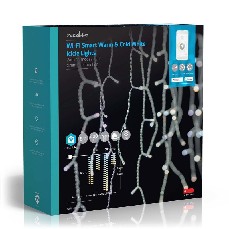 Nedis WIFILXC04W400 decoration lighting Light decoration chain White 400 lamp(s) LED 3.67 W G