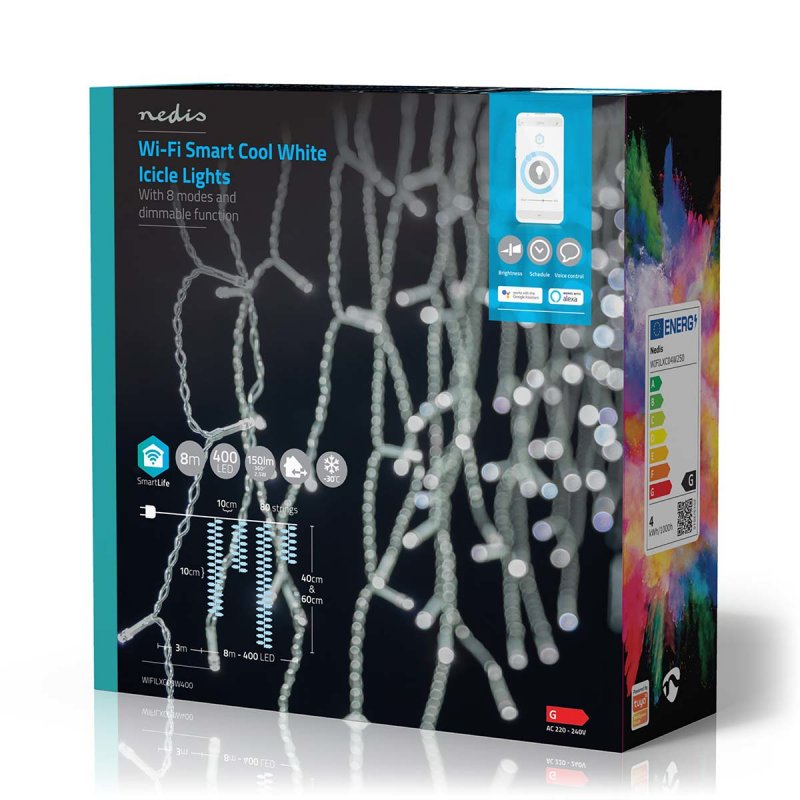 Nedis WIFILXC03W400 decoration lighting Light decoration chain White 400 lamp(s) LED 2.47 W G