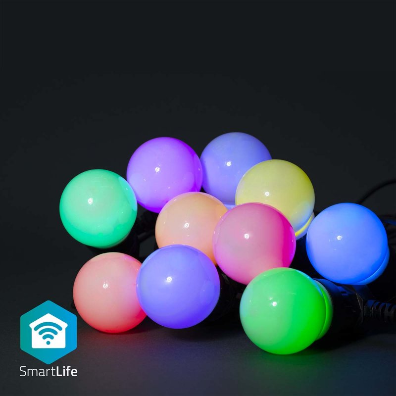 Nedis SmartLife Dekorative LED | Wi-Fi | RGB | 10 LED's | 9m | Android™ / IOS