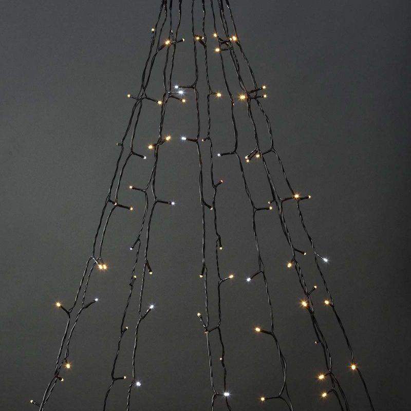 Nedis SmartLife Dekorative LED| Wi-Fi| Warm bis kühlen weiß| 200 LED's| 10 x 2 m| Guirlande lumineuse décorative Noir