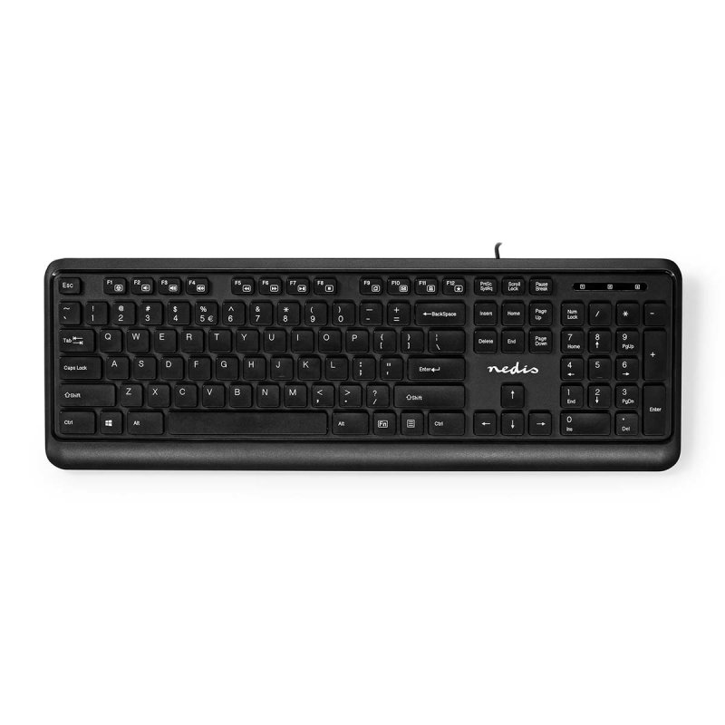 Nedis KBMU200BKUS clavier USB QWERTY US International Noir