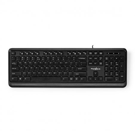 Nedis KBMU200BKUS clavier USB QWERTY US International Noir