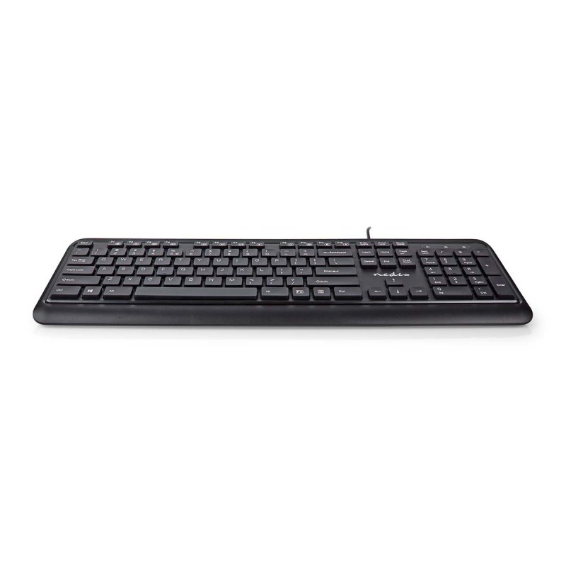 Nedis KBMU200BKUS keyboard USB QWERTY US International Black