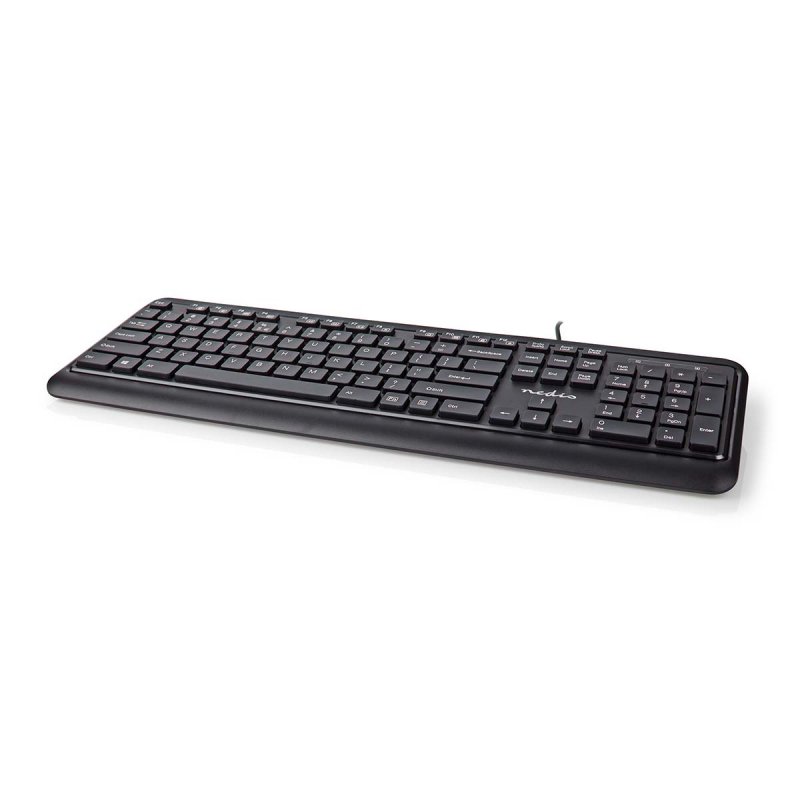 Nedis Kabelgebundenes Keyboard US-Layout (US-English) - USB-A | QWERTY |Numerische Tastatur
