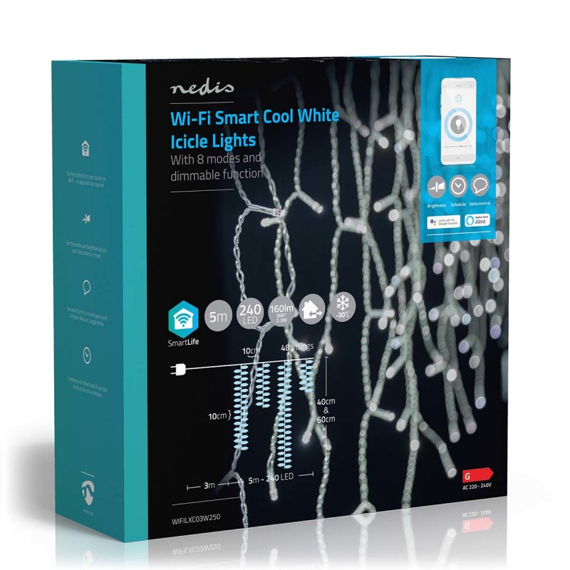 Nedis WIFILXC03W250 decoration lighting Light decoration chain White 240 lamp(s) LED 2.32 W G