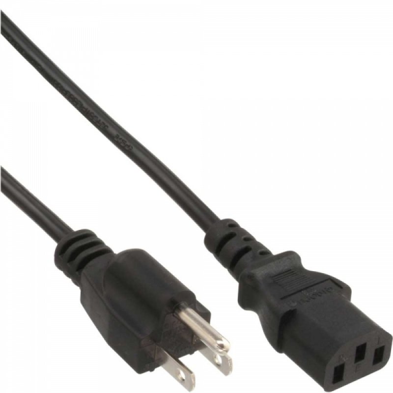 InLine 4043718101030 power cable Black 1.8 m NEMA 5-15 IEC C13