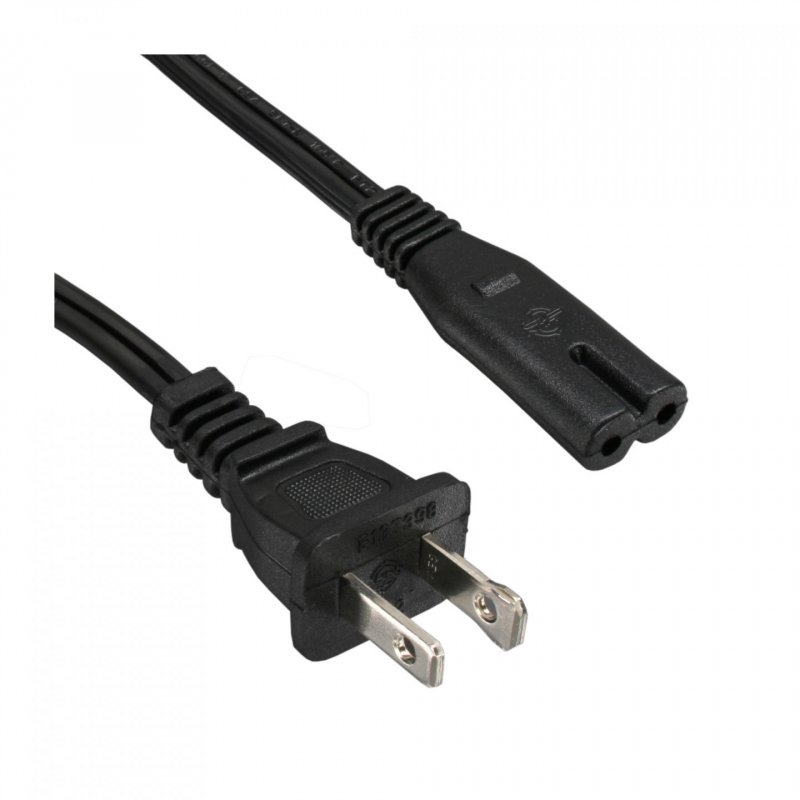InLine® Netzkabel, Netzstecker USA auf Euro 8 C7 Stecker, 1,8m