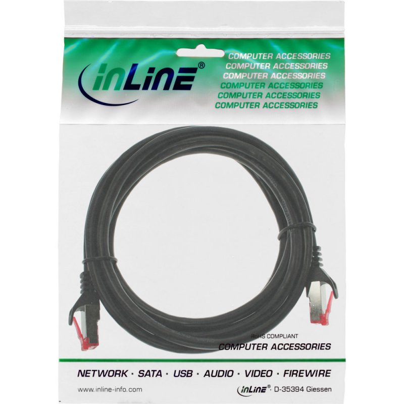InLine 76422S networking cable Black 0.25 m Cat6 S/FTP (S-STP)