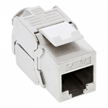 InLine RJ45 Keystone Jack Snap-In module Cat.6a, slim design