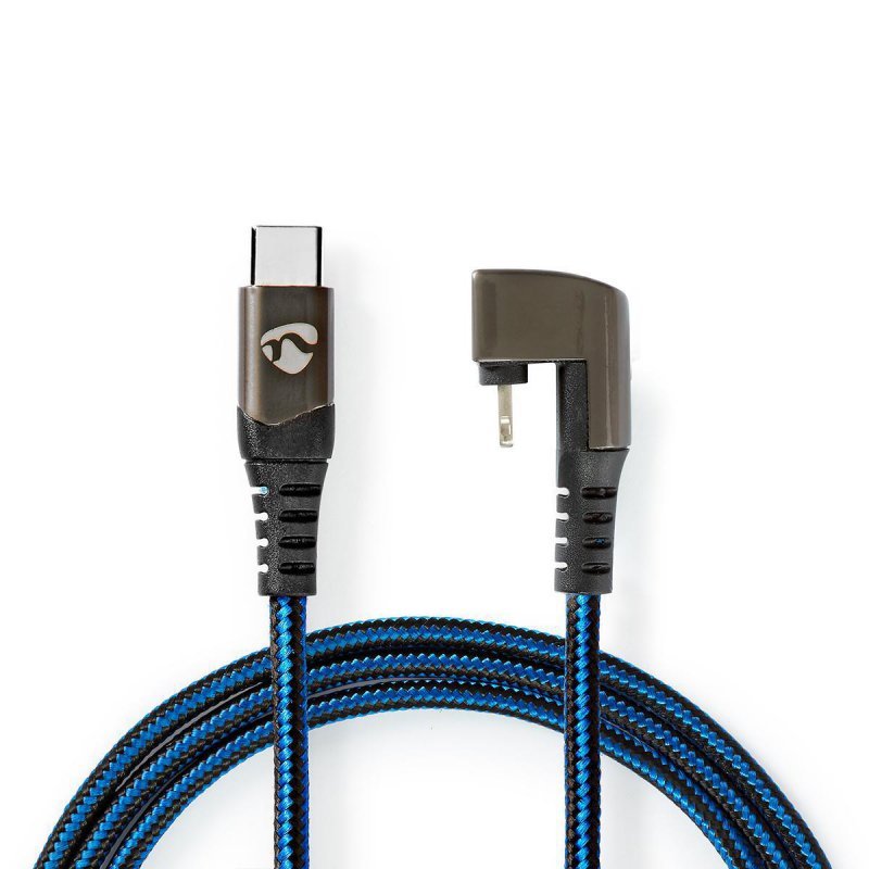 Nedis GCTB39650AL10 lightning cable 1 m Black, Blue