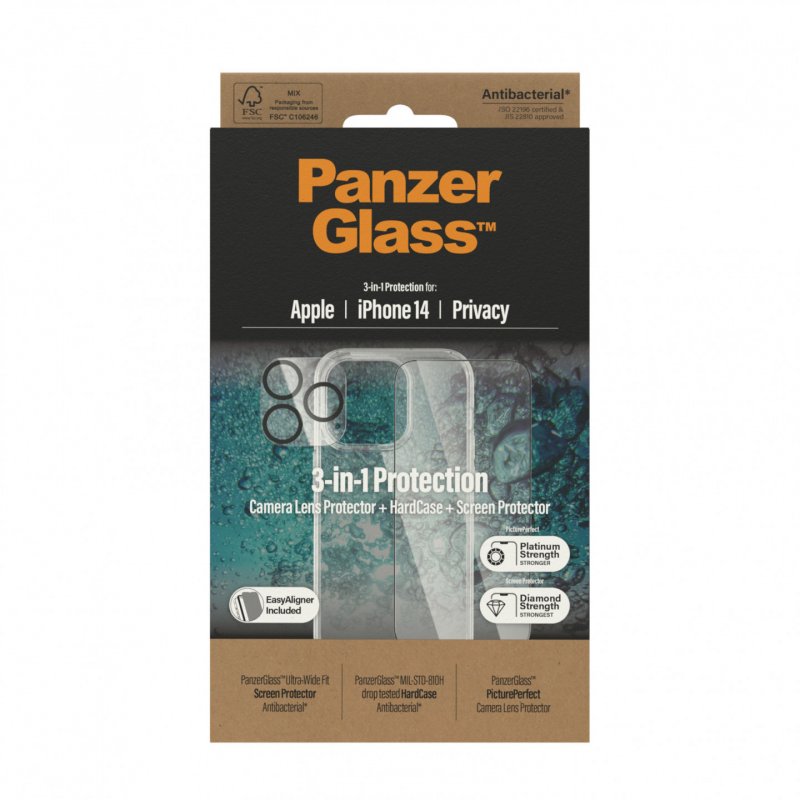 PanzerGlass ™ 3-in-1 Privacy Protection Pack iPhone 14