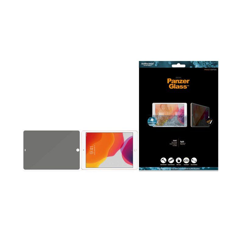 PanzerGlass Privacy f. Apple iPad 10.2'', CF, transparent, 3D-Touch fähig