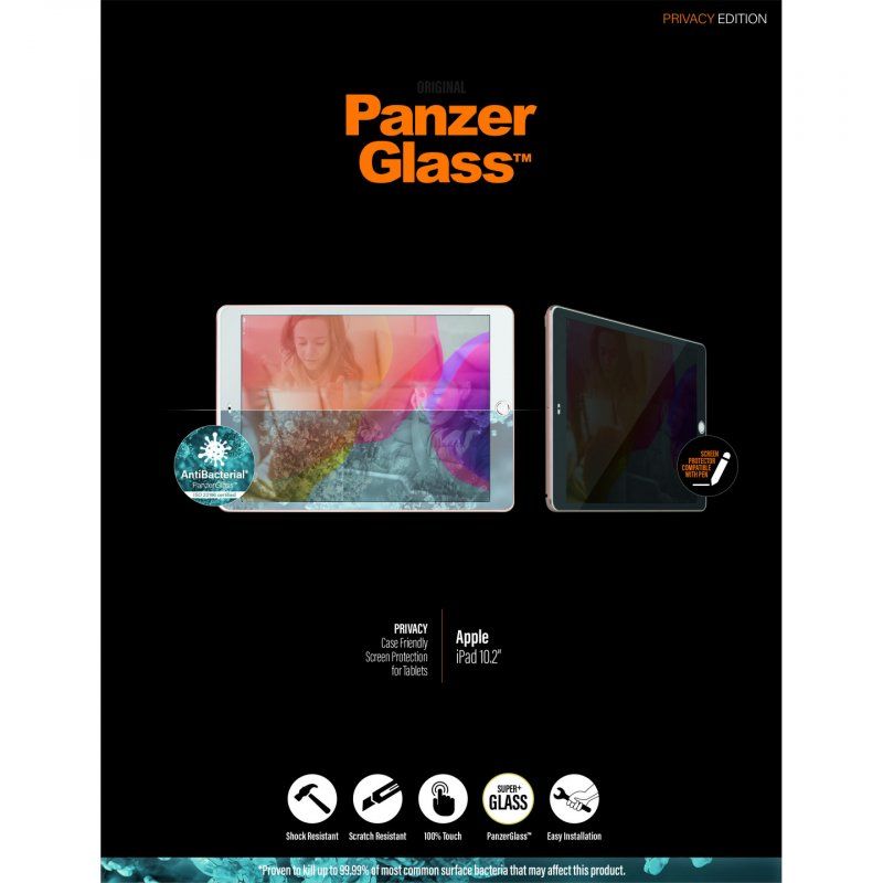 PanzerGlass ™ Apple iPad 10.2″ - Privacy | Screen Protector Glass