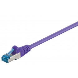Goobay 1m CAT 6A Patchkabel, S/FTP (PiMF), Violett