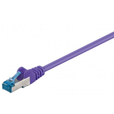 Goobay 1m CAT 6A Patchkabel, S/FTP (PiMF), Violett