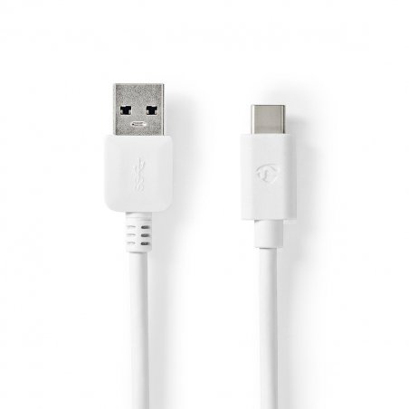 Nedis CCGW61650WT10 USB cable 1 m USB 3.2 Gen 2 (3.1 Gen 2) USB A USB C White