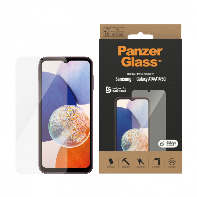PanzerGlass Displayschutzglas für Samsung Galaxy A14 | A14 5G