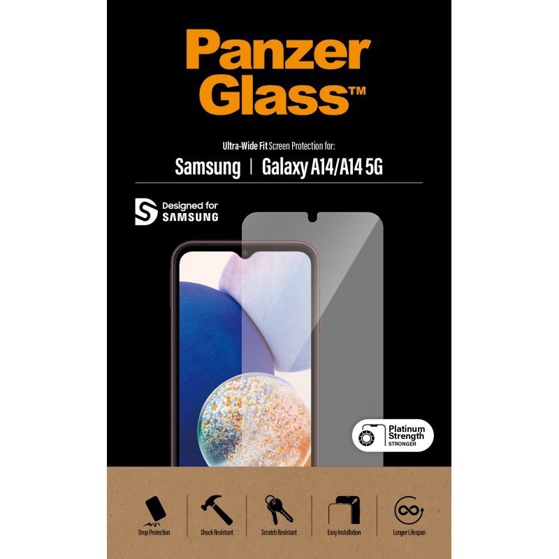 PanzerGlass ™ Screen Protector Samsung Galaxy A14 | A14 5G | Ultra-Wide Fit