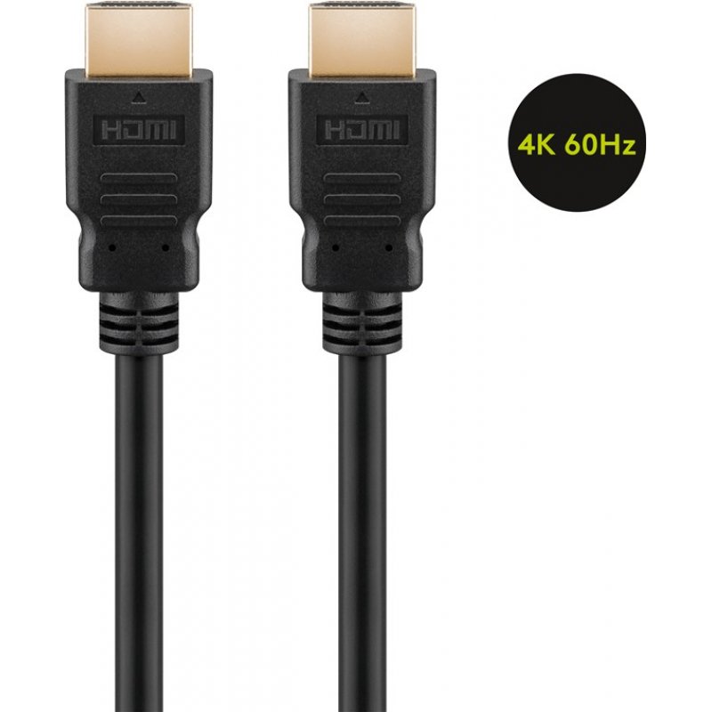 Goobay 2m HDMI Kabel mit Ethernet, 4K (2160p), vergoldete Kontakte