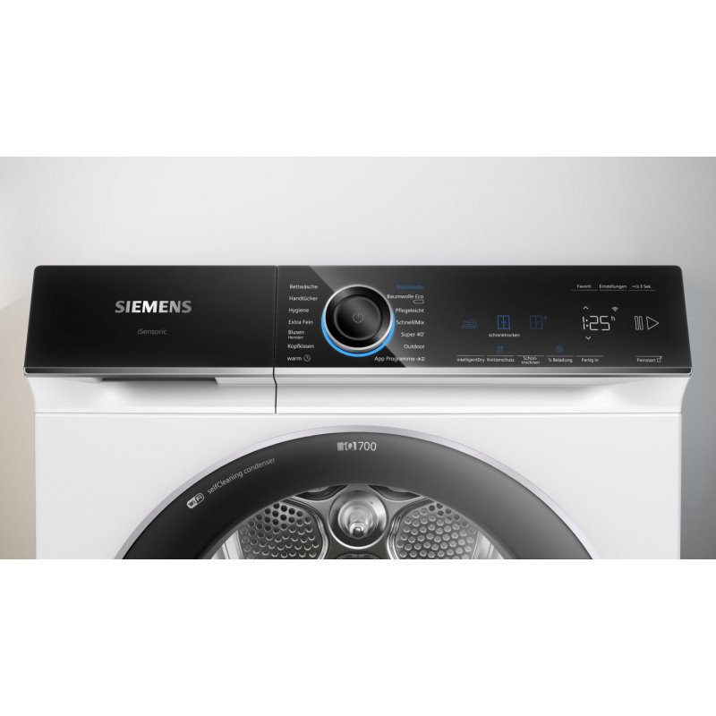 Siemens iQ700 WQ45B2B40 tumble dryer Freestanding Front-load 9 kg A+++ White