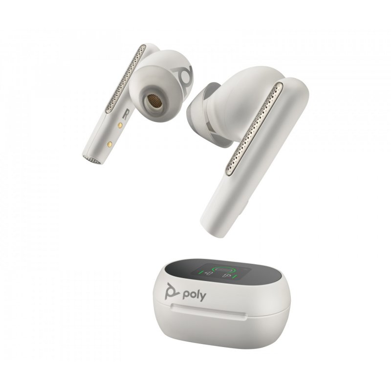 POLY Voyager Free 60+ Casque Sans fil Ecouteurs Bureau/Centre d'appels Bluetooth Blanc