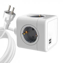 Microconnect MC-CUBE015USB multiprise 1,5 m 4 sortie(s) CA Intérieure Blanc