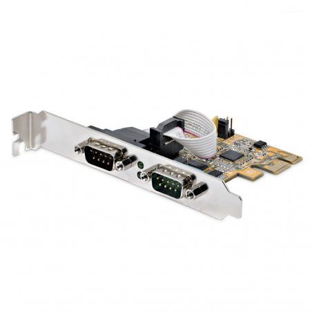 StarTech.com 2-Port PCI Express Serial Interface Card, Dual Port PCIe to RS232 (DB9) Serial Card, 16C1050 UART, Low/Full
