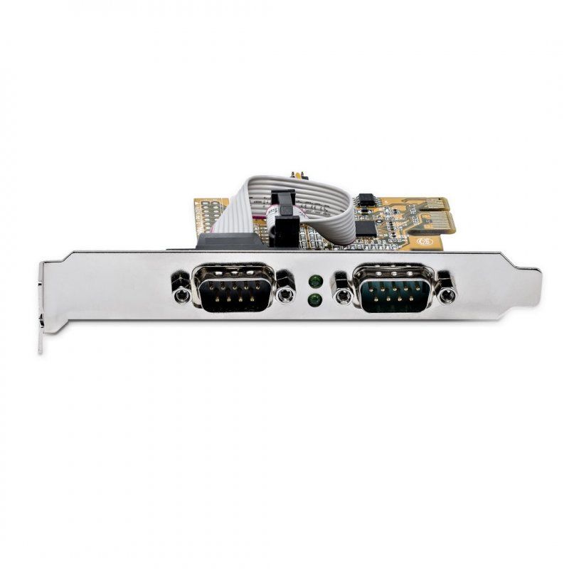 StarTech.com 2-Port PCI Express Serial Interface Card, Dual Port PCIe to RS232 (DB9) Serial Card, 16C1050 UART, Low/Full