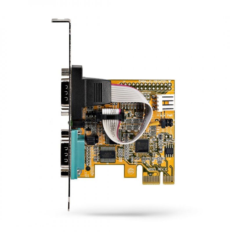 StarTech.com Carte d'Interface Série PCI Express à 2 ports, Carte Série PCIe à 2 Ports vers RS232 (DB9), UART 16C105