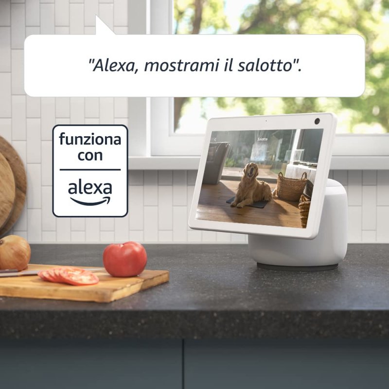 Blink Mini Pan-Tilt Kamera weiß [bewegliche Pug-in-Sicherheitskamera für den Innenbereich, mit Zwei-Wege-Audio, HD-Vid