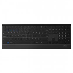 Rapoo 9500M keyboard Mouse included RF Wireless QWERTZ German Black