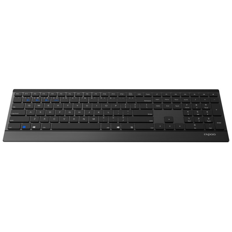 Rapoo 9500M clavier Souris incluse RF sans fil QWERTZ Allemand Noir