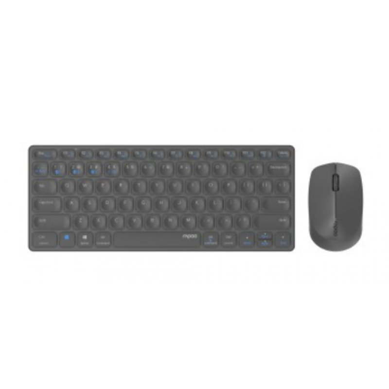 Hama 9600M keyboard Mouse included QWERTY German Grey